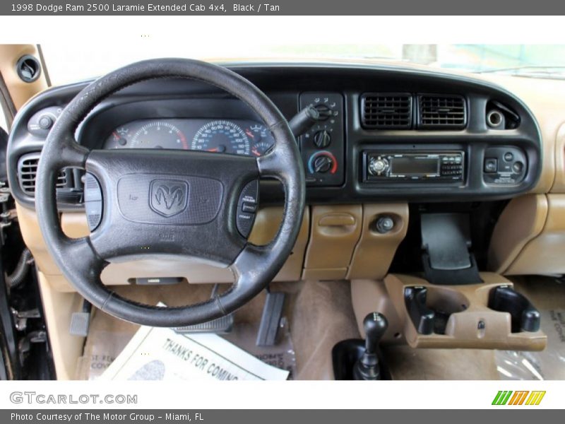 Black / Tan 1998 Dodge Ram 2500 Laramie Extended Cab 4x4