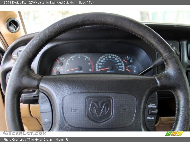 Black / Tan 1998 Dodge Ram 2500 Laramie Extended Cab 4x4