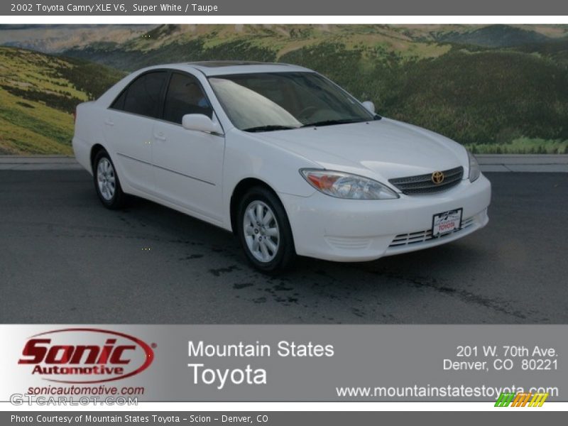 Super White / Taupe 2002 Toyota Camry XLE V6