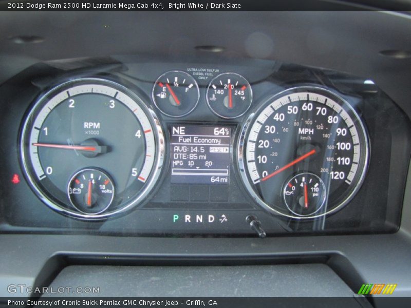  2012 Ram 2500 HD Laramie Mega Cab 4x4 Laramie Mega Cab 4x4 Gauges