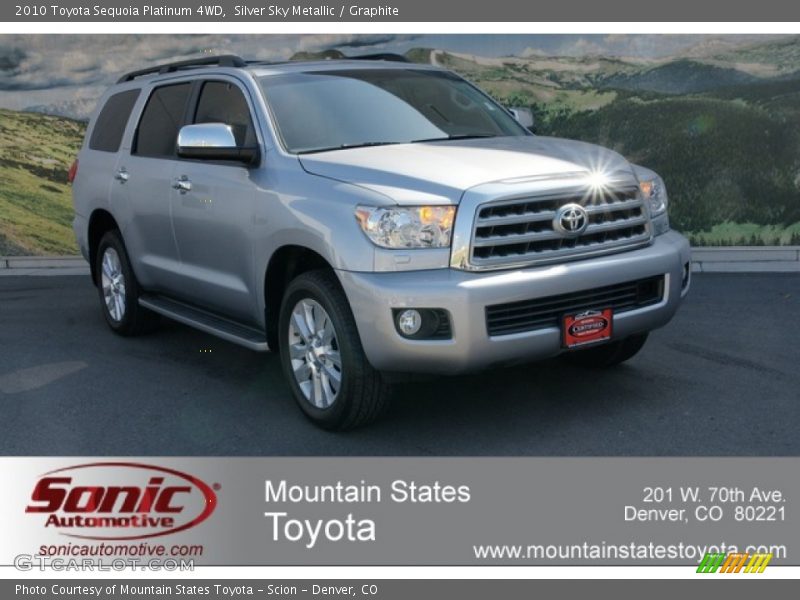 Silver Sky Metallic / Graphite 2010 Toyota Sequoia Platinum 4WD