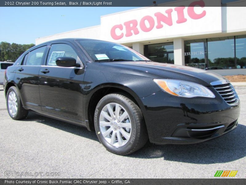 Black / Black/Light Frost 2012 Chrysler 200 Touring Sedan