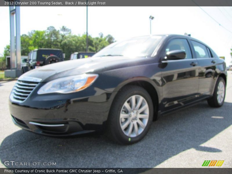 Black / Black/Light Frost 2012 Chrysler 200 Touring Sedan