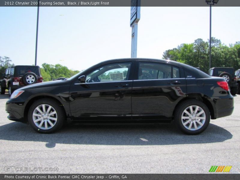Black / Black/Light Frost 2012 Chrysler 200 Touring Sedan