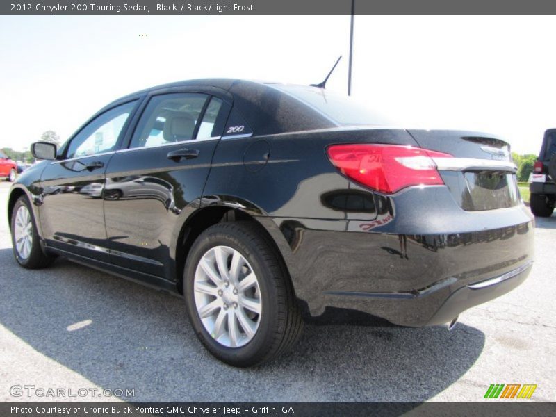 Black / Black/Light Frost 2012 Chrysler 200 Touring Sedan