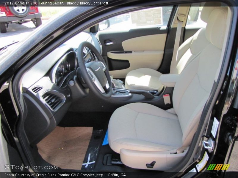 Black / Black/Light Frost 2012 Chrysler 200 Touring Sedan