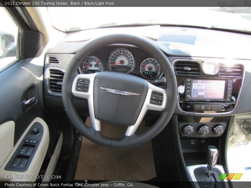 Black / Black/Light Frost 2012 Chrysler 200 Touring Sedan