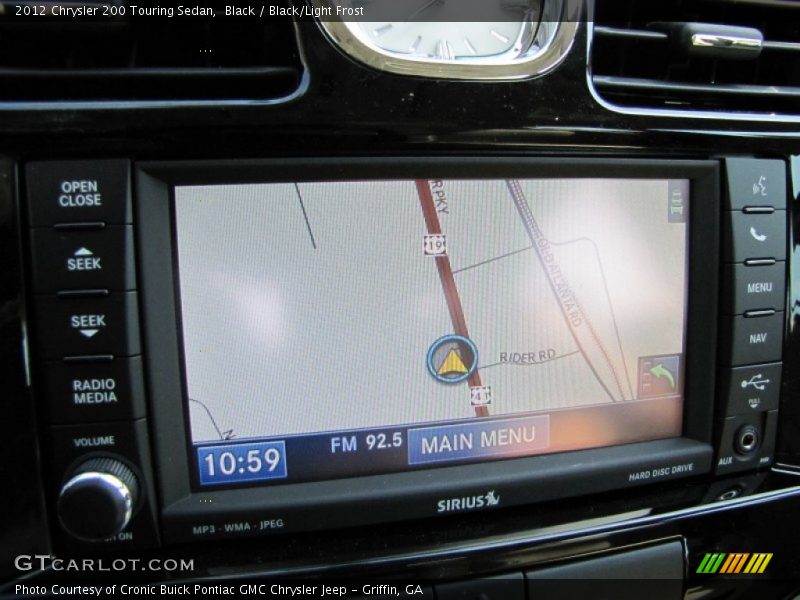 Black / Black/Light Frost 2012 Chrysler 200 Touring Sedan