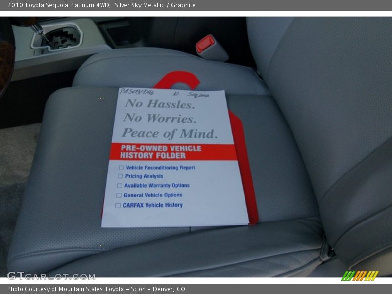 Silver Sky Metallic / Graphite 2010 Toyota Sequoia Platinum 4WD
