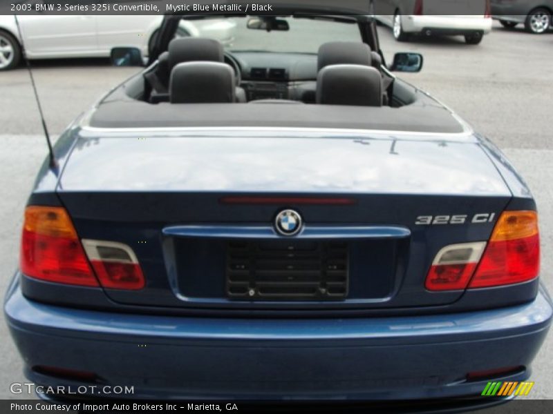 Mystic Blue Metallic / Black 2003 BMW 3 Series 325i Convertible