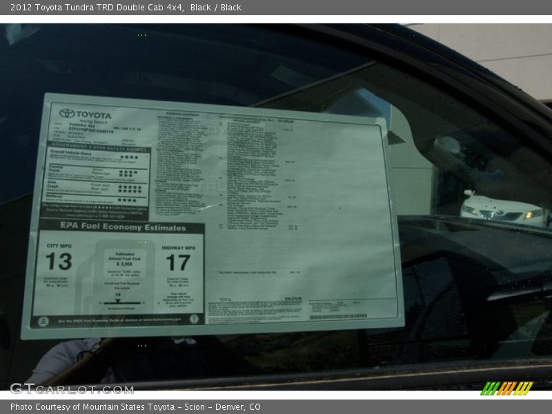 Black / Black 2012 Toyota Tundra TRD Double Cab 4x4