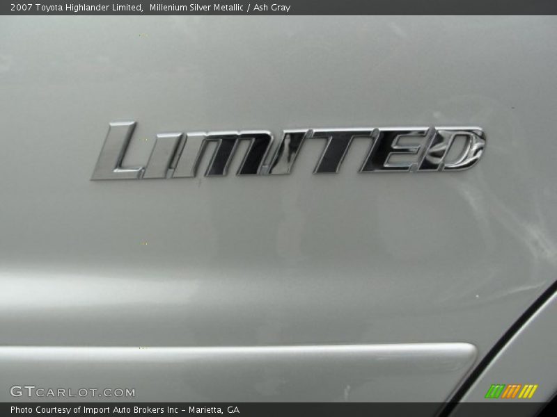 Millenium Silver Metallic / Ash Gray 2007 Toyota Highlander Limited
