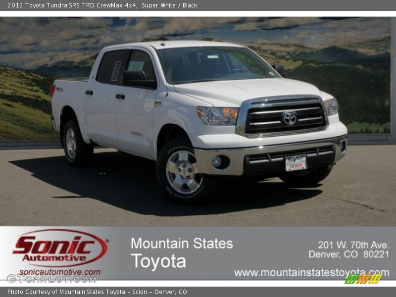 Super White / Black 2012 Toyota Tundra SR5 TRD CrewMax 4x4