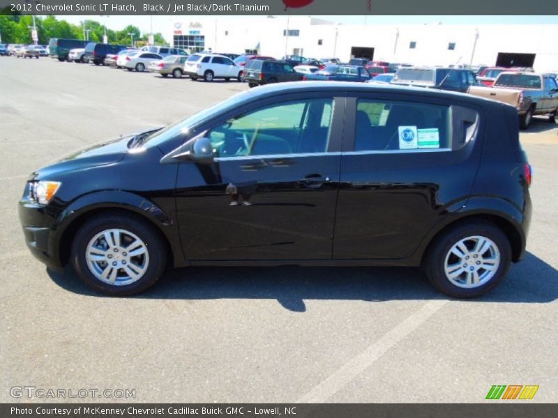 Black / Jet Black/Dark Titanium 2012 Chevrolet Sonic LT Hatch
