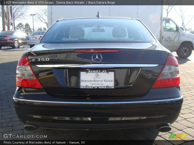 Sienna Black Metallic / Black/Sahara Beige 2007 Mercedes-Benz E 350 Sedan