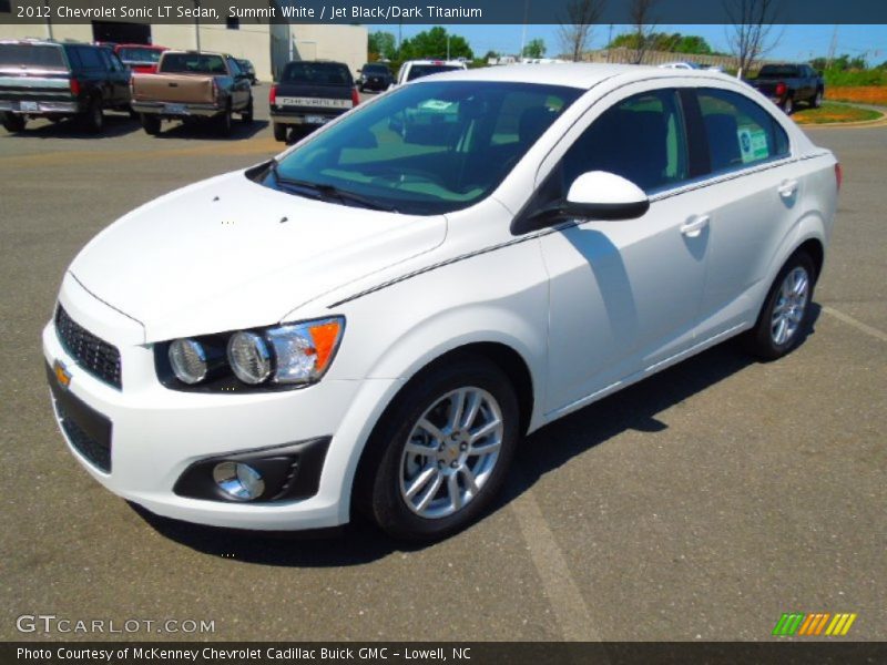 Summit White / Jet Black/Dark Titanium 2012 Chevrolet Sonic LT Sedan