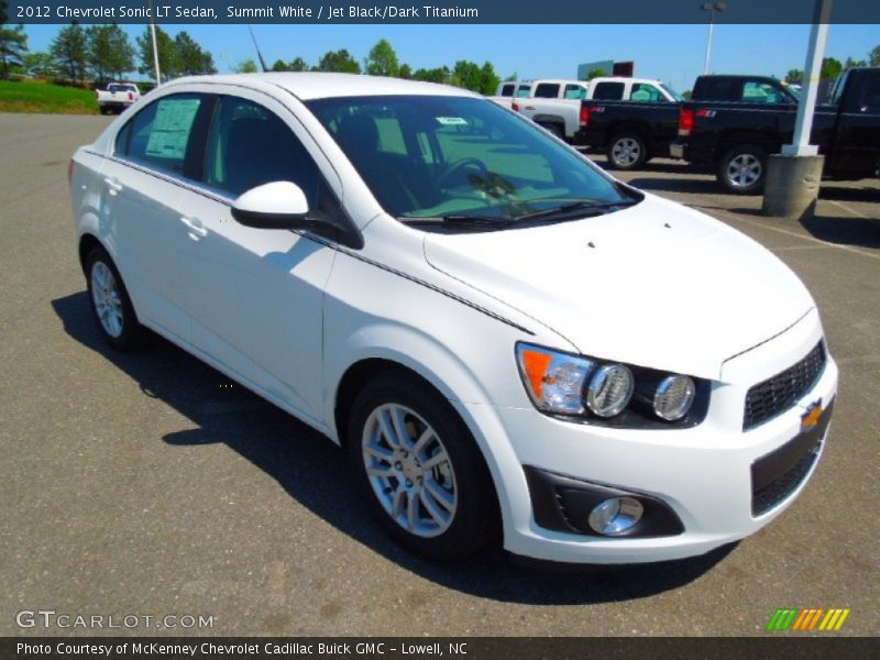 Summit White / Jet Black/Dark Titanium 2012 Chevrolet Sonic LT Sedan