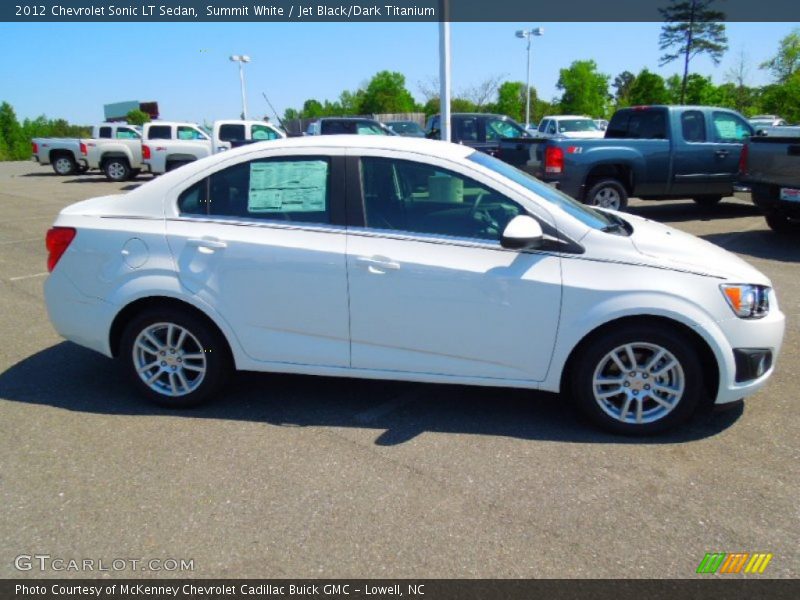 Summit White / Jet Black/Dark Titanium 2012 Chevrolet Sonic LT Sedan