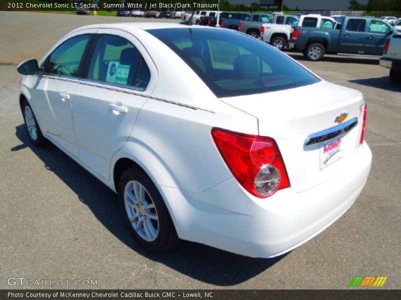 Summit White / Jet Black/Dark Titanium 2012 Chevrolet Sonic LT Sedan
