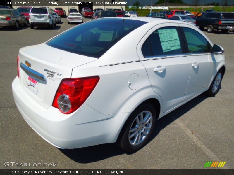 Summit White / Jet Black/Dark Titanium 2012 Chevrolet Sonic LT Sedan