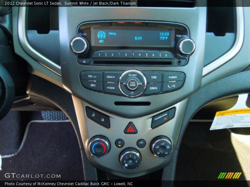 Summit White / Jet Black/Dark Titanium 2012 Chevrolet Sonic LT Sedan