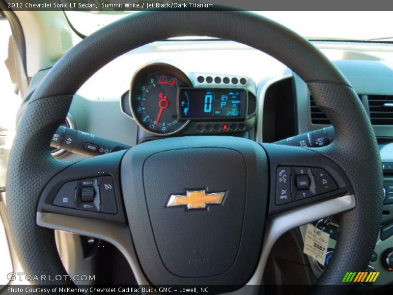 Summit White / Jet Black/Dark Titanium 2012 Chevrolet Sonic LT Sedan