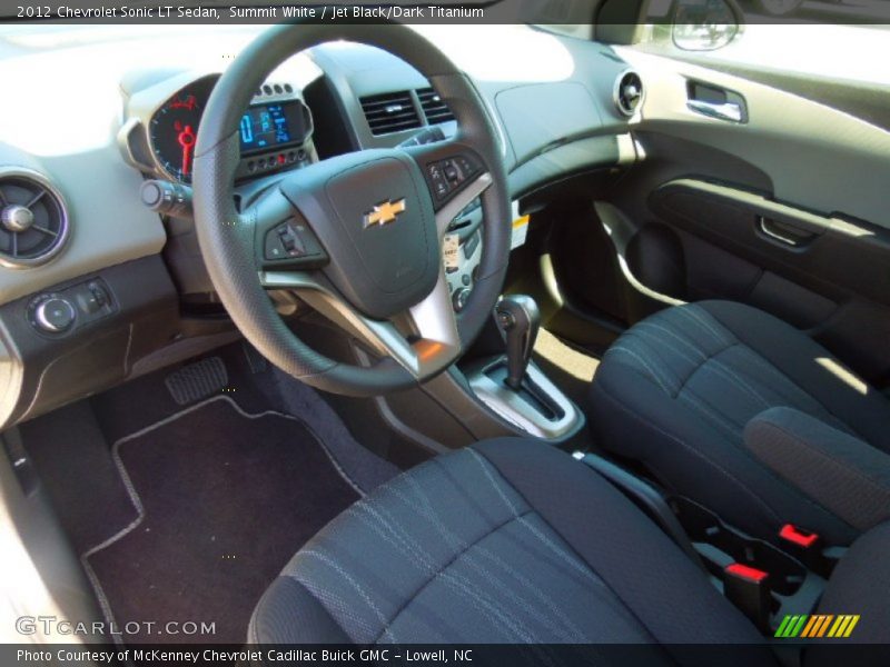 Summit White / Jet Black/Dark Titanium 2012 Chevrolet Sonic LT Sedan