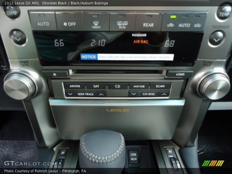 Obsidian Black / Black/Auburn Bubinga 2012 Lexus GX 460