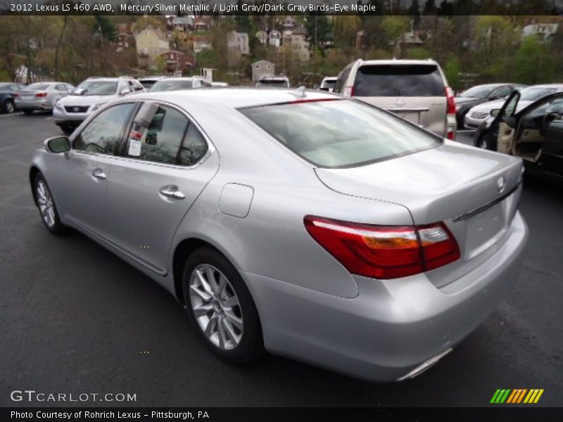 Mercury Silver Metallic / Light Gray/Dark Gray Birds-Eye Maple 2012 Lexus LS 460 AWD