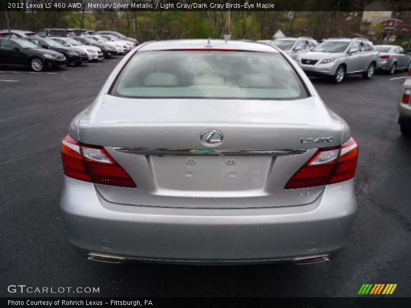 Mercury Silver Metallic / Light Gray/Dark Gray Birds-Eye Maple 2012 Lexus LS 460 AWD