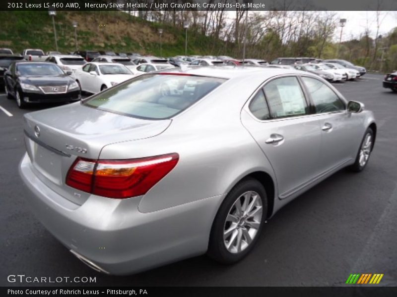 Mercury Silver Metallic / Light Gray/Dark Gray Birds-Eye Maple 2012 Lexus LS 460 AWD