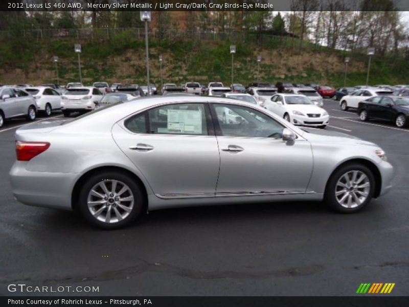 Mercury Silver Metallic / Light Gray/Dark Gray Birds-Eye Maple 2012 Lexus LS 460 AWD