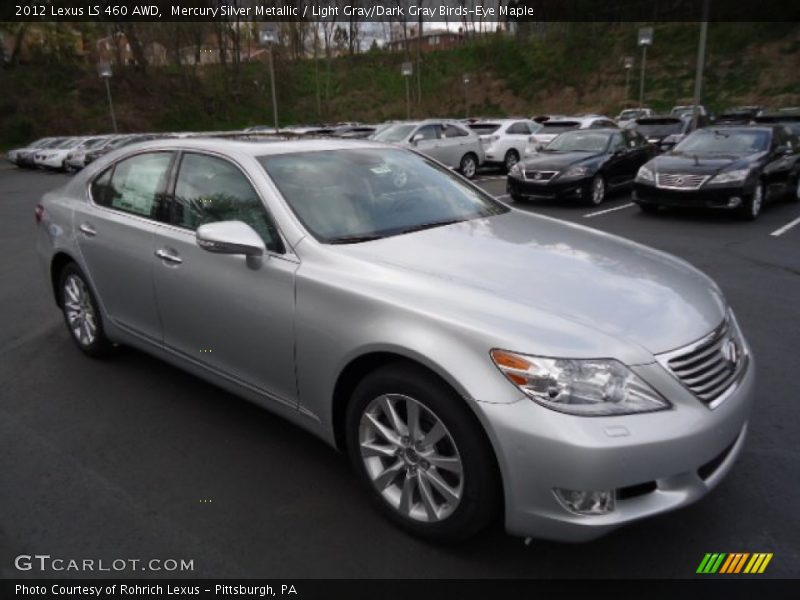 Mercury Silver Metallic / Light Gray/Dark Gray Birds-Eye Maple 2012 Lexus LS 460 AWD
