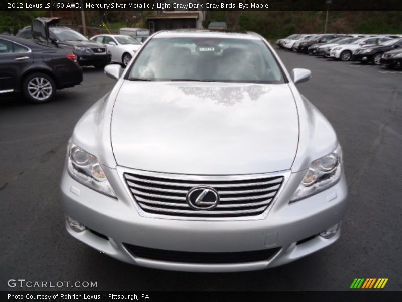 Mercury Silver Metallic / Light Gray/Dark Gray Birds-Eye Maple 2012 Lexus LS 460 AWD