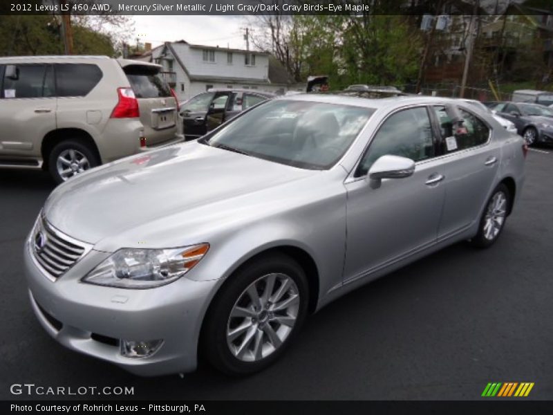 Mercury Silver Metallic / Light Gray/Dark Gray Birds-Eye Maple 2012 Lexus LS 460 AWD