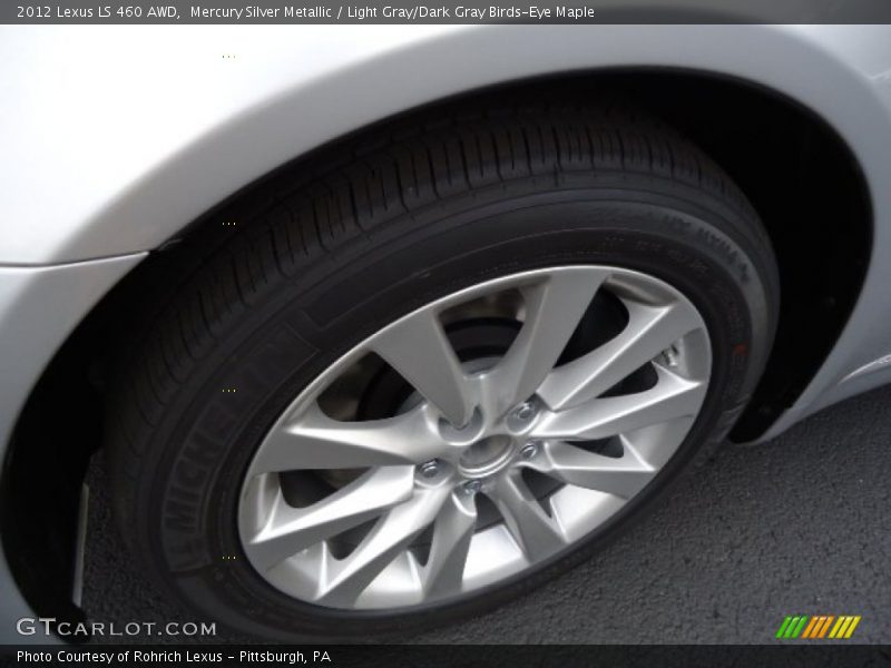 Mercury Silver Metallic / Light Gray/Dark Gray Birds-Eye Maple 2012 Lexus LS 460 AWD