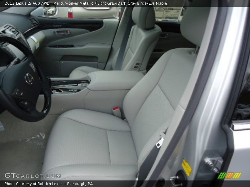 Mercury Silver Metallic / Light Gray/Dark Gray Birds-Eye Maple 2012 Lexus LS 460 AWD