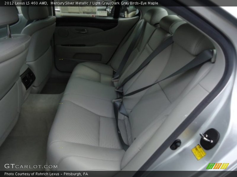 Mercury Silver Metallic / Light Gray/Dark Gray Birds-Eye Maple 2012 Lexus LS 460 AWD
