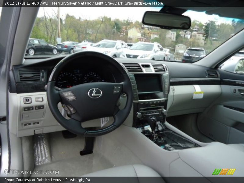 Mercury Silver Metallic / Light Gray/Dark Gray Birds-Eye Maple 2012 Lexus LS 460 AWD