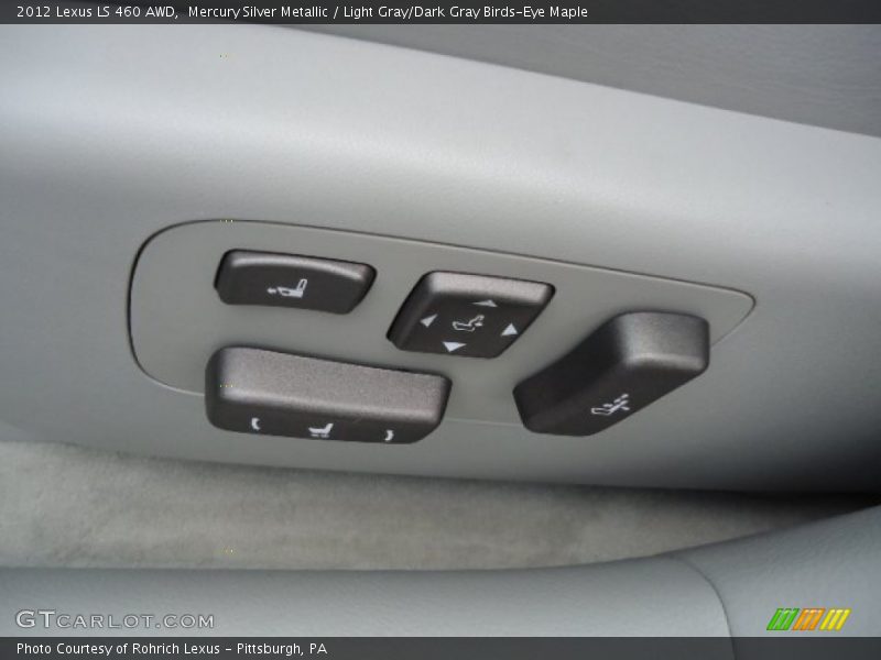 Mercury Silver Metallic / Light Gray/Dark Gray Birds-Eye Maple 2012 Lexus LS 460 AWD