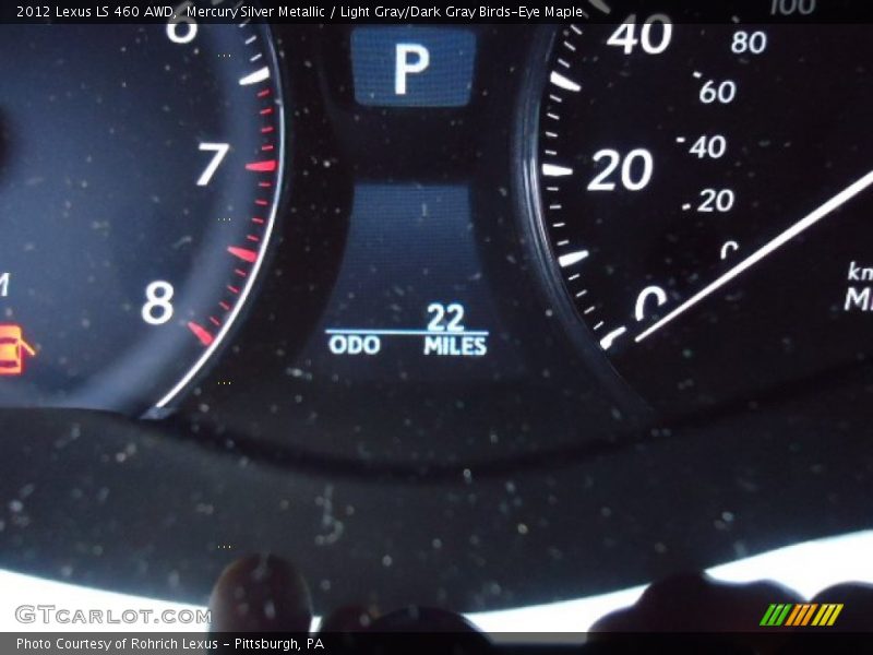 Mercury Silver Metallic / Light Gray/Dark Gray Birds-Eye Maple 2012 Lexus LS 460 AWD
