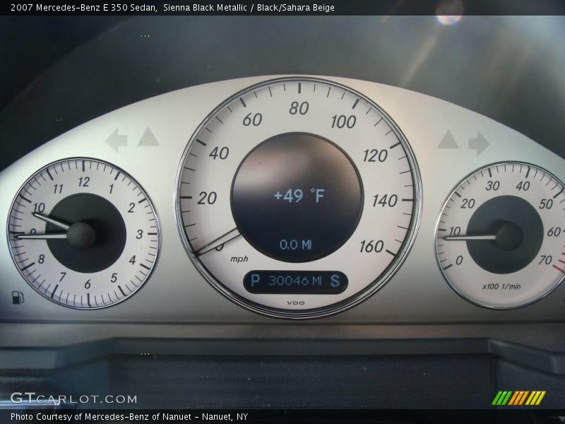 Sienna Black Metallic / Black/Sahara Beige 2007 Mercedes-Benz E 350 Sedan