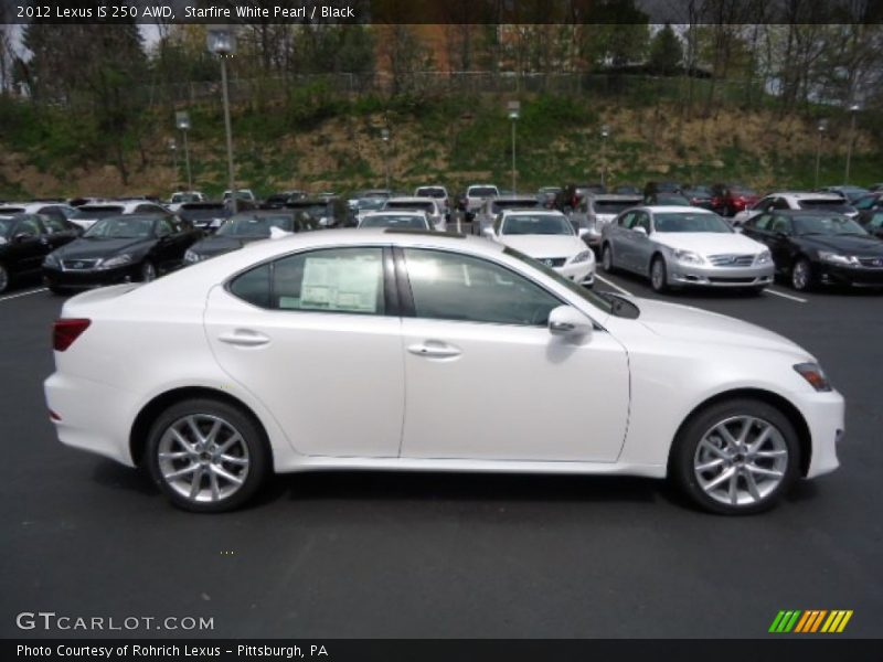 Starfire White Pearl / Black 2012 Lexus IS 250 AWD