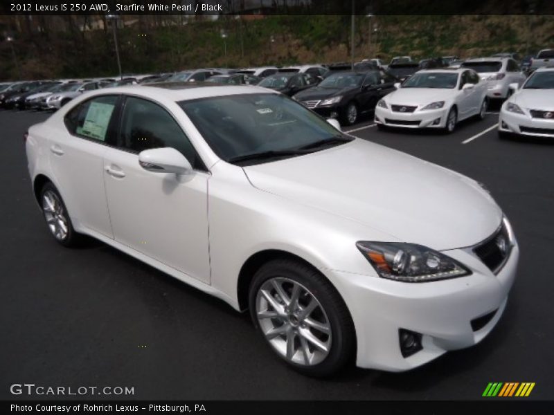 Starfire White Pearl / Black 2012 Lexus IS 250 AWD