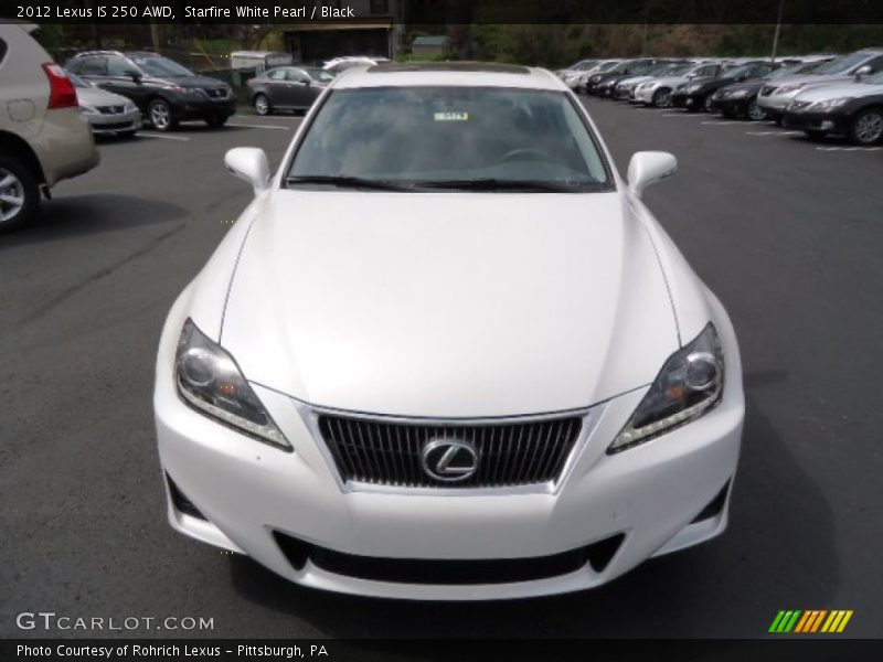 Starfire White Pearl / Black 2012 Lexus IS 250 AWD