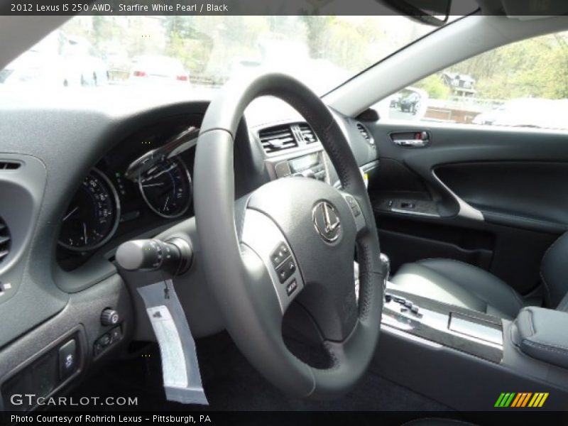Starfire White Pearl / Black 2012 Lexus IS 250 AWD