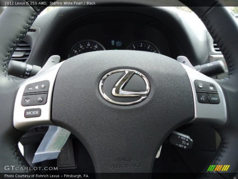 Starfire White Pearl / Black 2012 Lexus IS 250 AWD