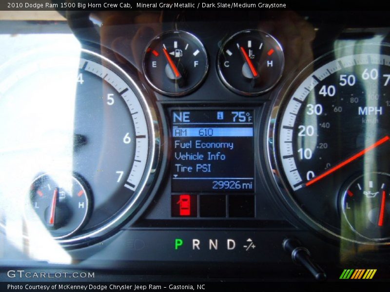 Mineral Gray Metallic / Dark Slate/Medium Graystone 2010 Dodge Ram 1500 Big Horn Crew Cab