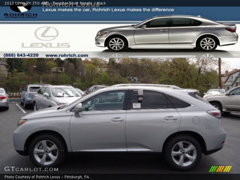 Tungsten Silver Metallic / Black 2012 Lexus RX 350 AWD
