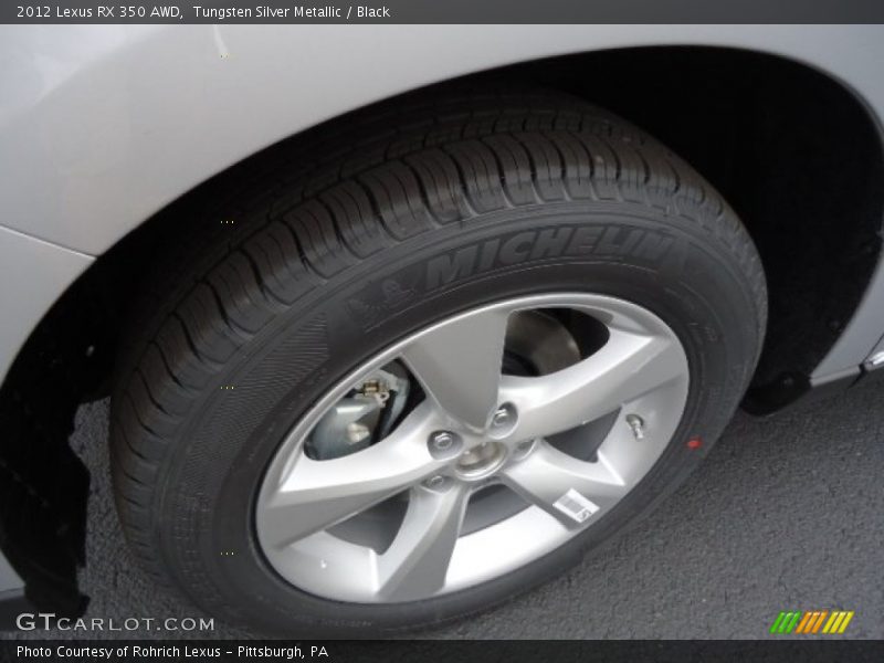 Tungsten Silver Metallic / Black 2012 Lexus RX 350 AWD